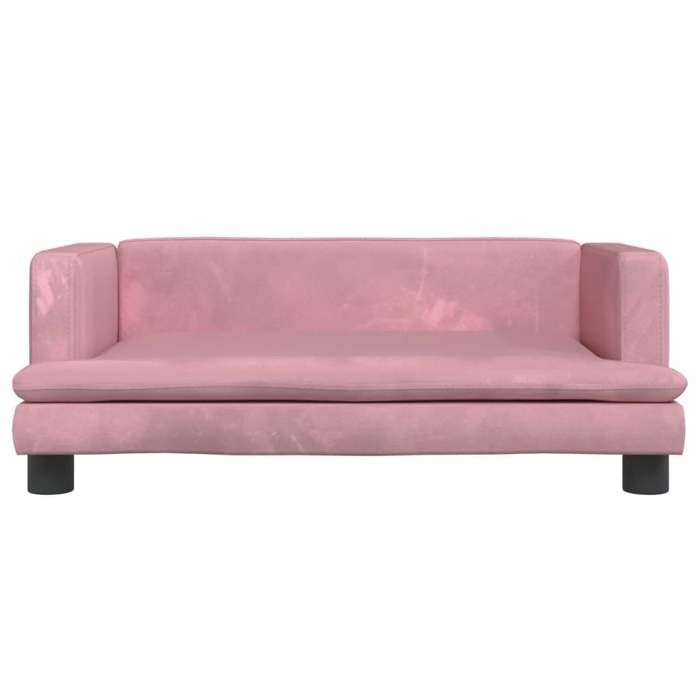 VidaXL Canapé pour enfants rose 80x45x30 cm velours 3196308