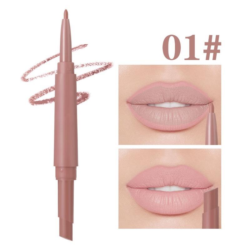 

Double-headed Lip Liner Lipstick Two-in-one Non-stick Cup Matte Matte White Outline Lip Pen