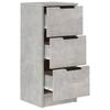 Sideboard Concrete Grey 30x30x70 Cm Wood Based Material