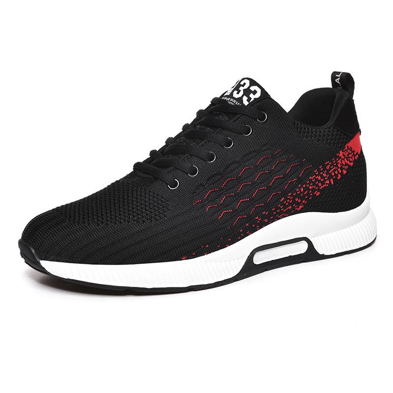 Men s Korean Style Hidden Height Increasing Sports Shoes - 6cm, 8cm, 10cm, Breathable Casual, Large Size. 45 черный низкий