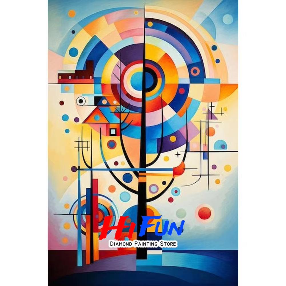 Diamond Painting Full Drill Western Abstraction Art Wassily Kandinsky Poster Rhinestones Mosaic Embroidery Living Room Decor