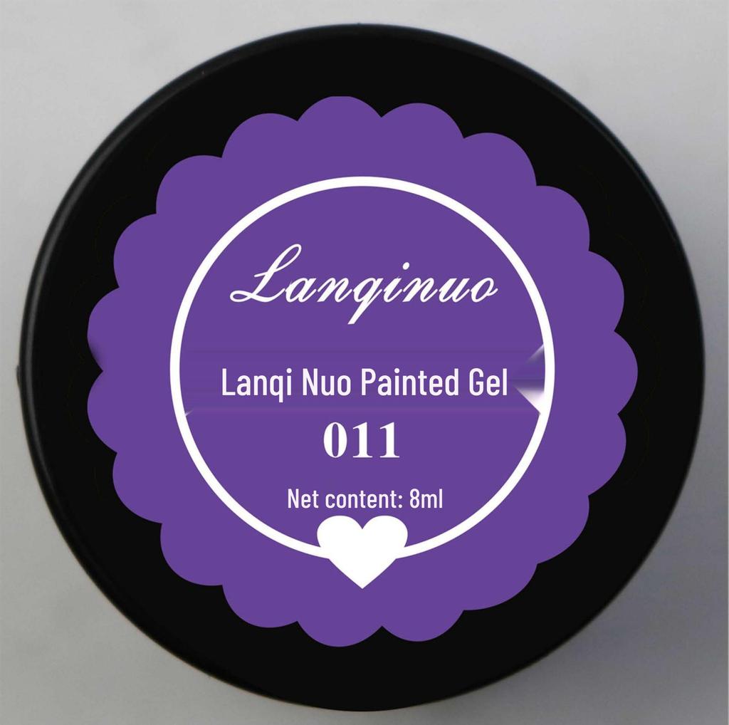 Nail Art Gel: 12-Color Line & Flower Nail Polish