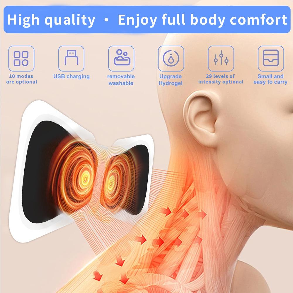 Nackenmassagegerät Körpermassage EMS Elektrischer Cervical-Massage-Patch Niederfrequenter Impuls Muskelstimulator-Pads Schmerzlinderung Entspannung