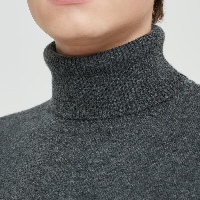 Hengyuanxiang Men's Mock Neck Cashmere Pullover Sweater