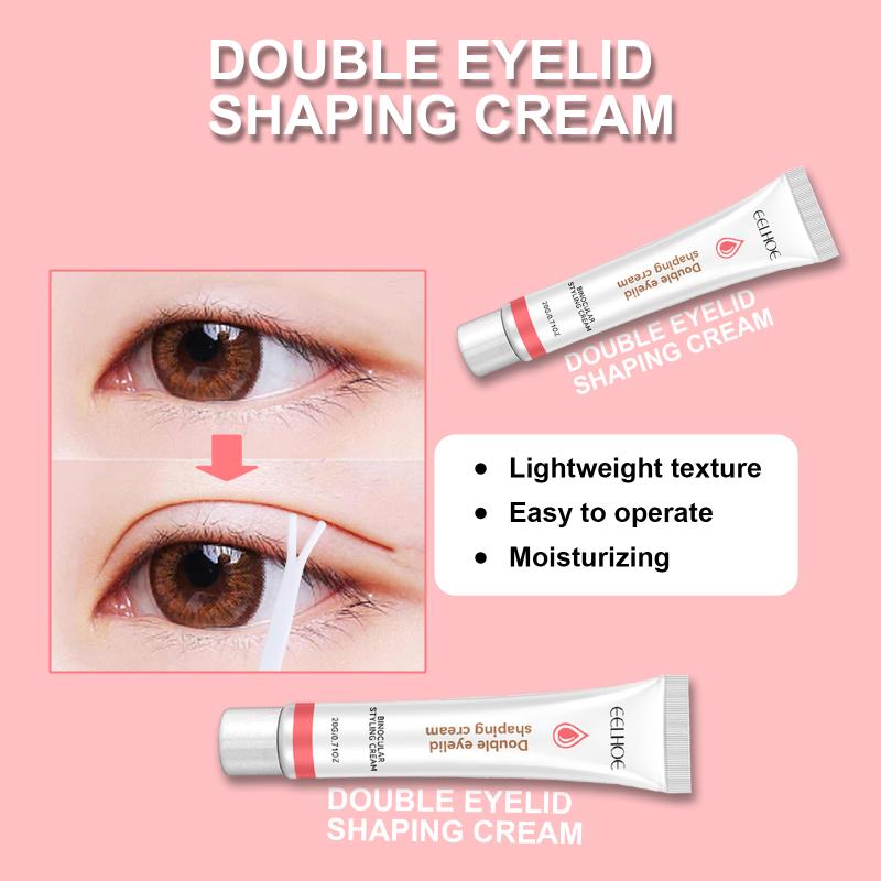 Invisible Eyelid Shaping Cream 20g for Double Lids Eye Makeup with Y Stick for Quick Application Seamless Finish