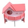 Cute Small Animal Cages Hamster House Single-Double layer Spinning Wheel Mouse Pet Cage House