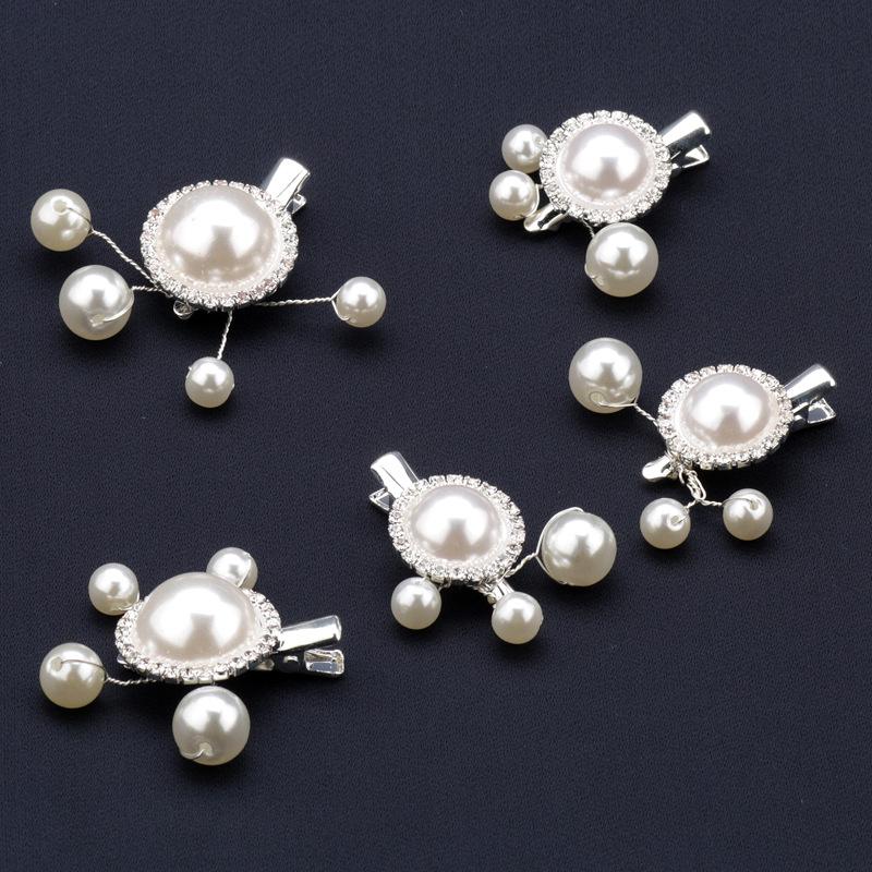 Elegant Pearl Hair Clip Set - Princess Style Decoration for Parties