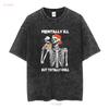 Mentally Ill But Totally Chill Halloween Costume Skeleton SweaT T Shirt Funny long or short sleeves vintage Washed fashion