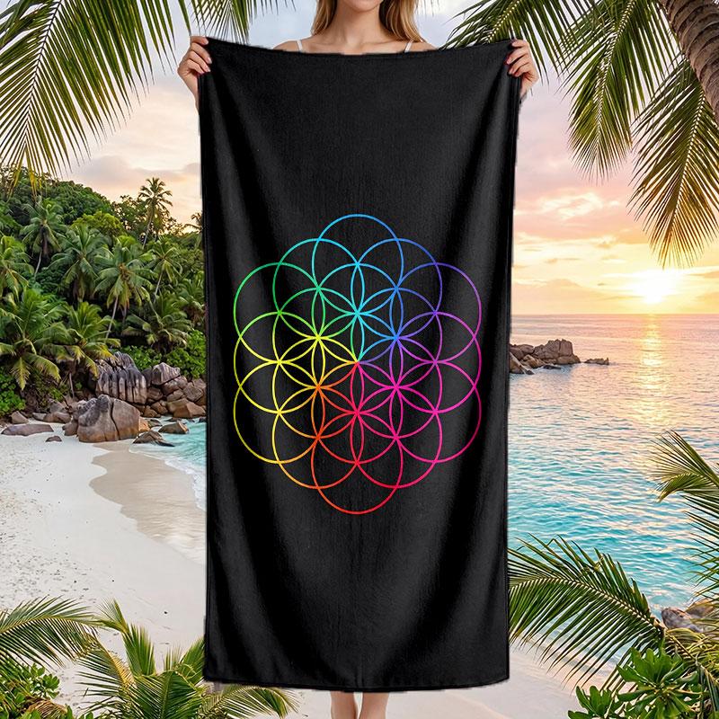 Large Beach Towel Quick Dry Absorbent Towel For Beach IndoorColdplay