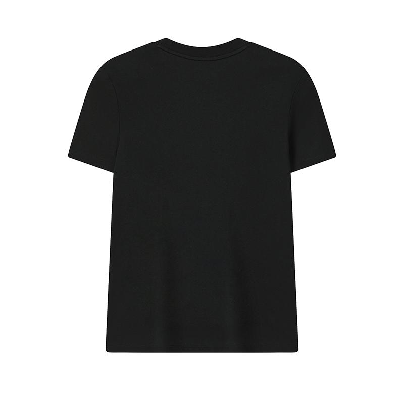 Fila Knitted Short Sleeve Spring Logo Round Neck Casual T-Shirt Women Tops F51W619101FBK