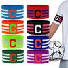 1-10Pcs Kids Adults Football Captain Armband Soccer Arm Band Football Match Captain Group Armband Team Leader C Word Arm Sleeve