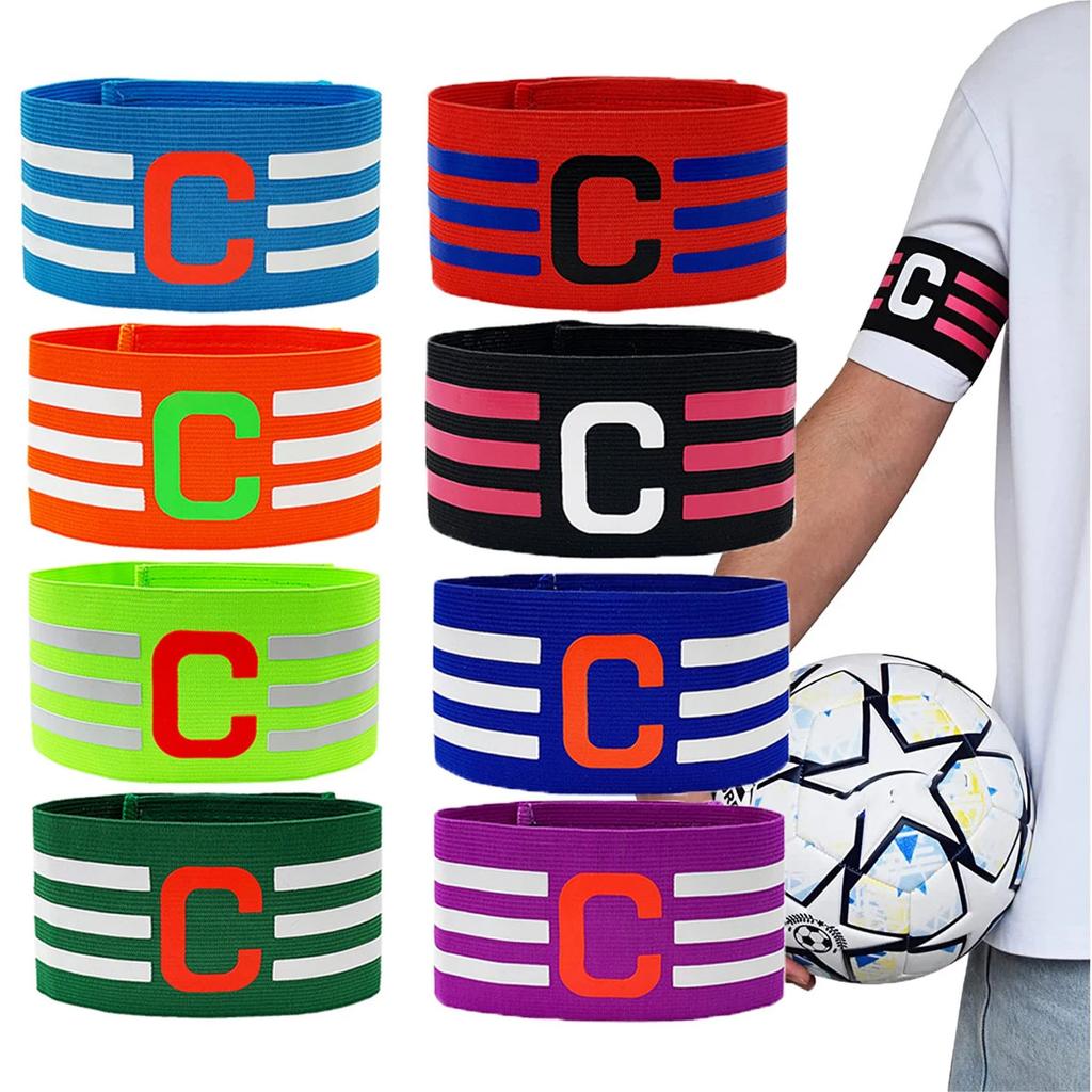 1-10Pcs Kids Adults Football Captain Armband Soccer Arm Band Football Match Captain Group Armband Team Leader C Word Arm Sleeve