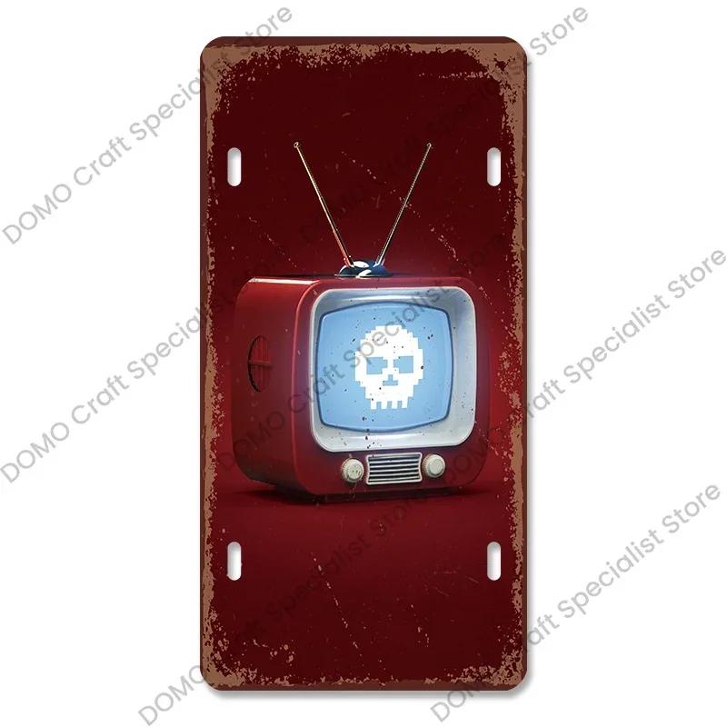 Placă de înmatriculare pentru jocuri video Placă metalică Vintage Playstation Gamer Poster metalic din tablă Decor de perete pentru cameră de joacă pentru băieți acasă