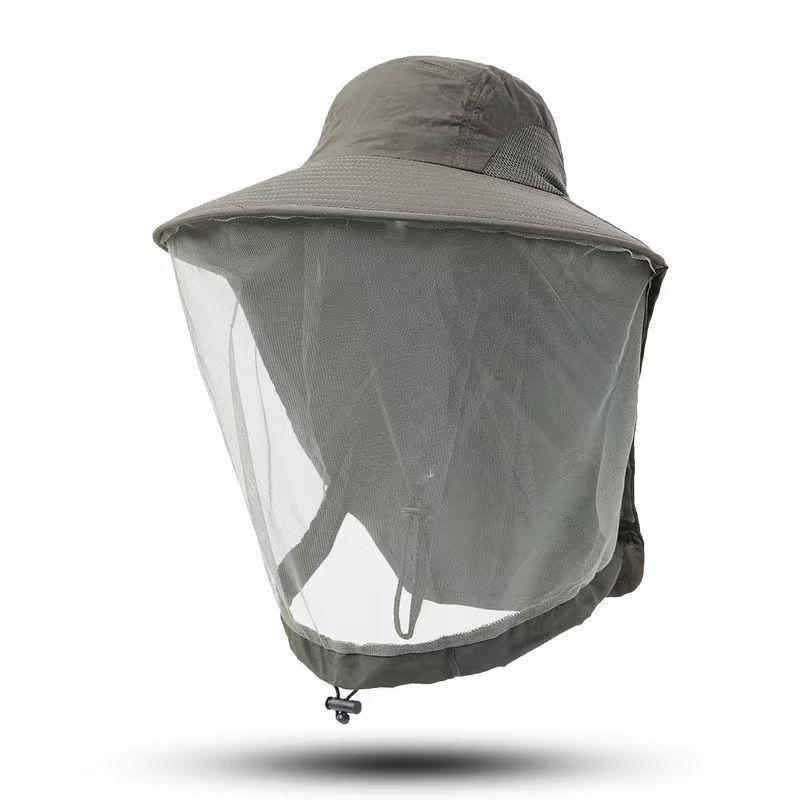 Unisex Mesh Mückendichter Sonnenhut mit breiter Krempe - Anti-UV Sommer Wandern & Angeln Outdoor Schutz