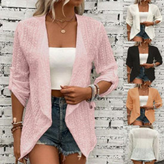 Ensemble deux pièces tricoté décontracté pour femme de couleur unie - Collection Automne/Hiver