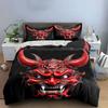 Japanese Demon Mask Decor Set Soft Comfortable Duvet Cover Bedding Set Included 1*Duvet Cover & 2*Pillowcases, Gift