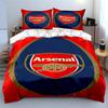 Set Biancheria da Letto Logo Arsenal Blu e Rosso Set Biancheria da Letto (1 copripiumino, 2 federe, piumino non incluso)