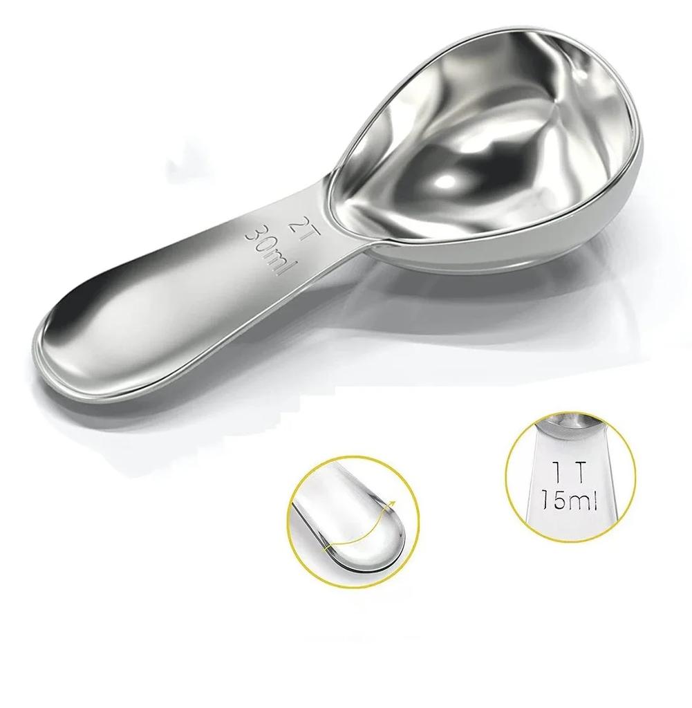 Cucchiai dosatori e cucchiai da caffè in acciaio inossidabile Endurance, cucchiai ergonomici esatti - 1 cucchiaio o 2 cucchiai