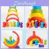 Rainbow Arch Bridge Building Blocks Wooden Toy For Kids Developmental Playtime