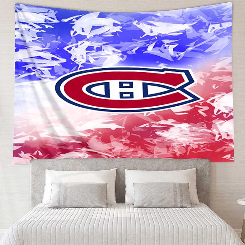 Montreal Canadi-ens Hockey Team Tapestry, Unique Design Tapestry, Wall Decor for Bedroom,Livingroom, Playroom,Heartwarming Fan Holiday Gifts