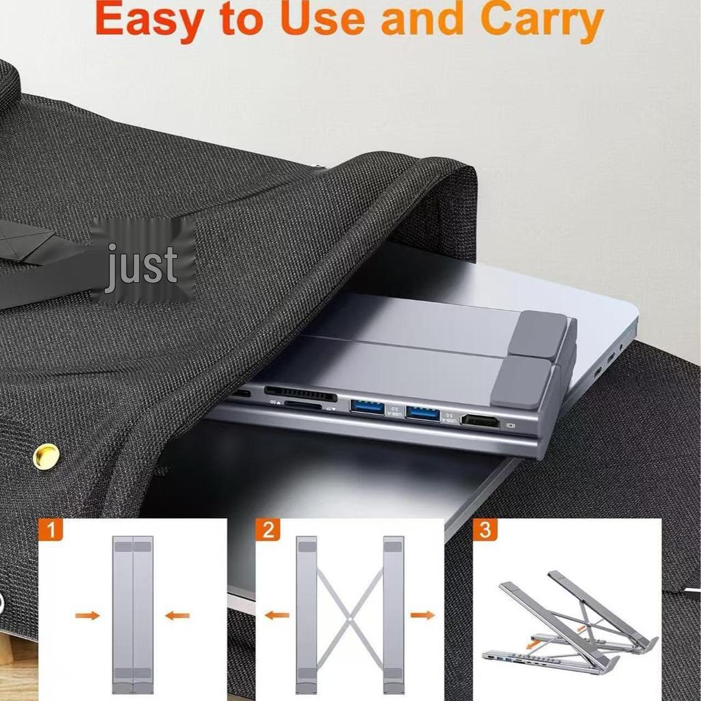 Faltbare Aluminium Typ-C Multi-Port USB-Dockingstation und Ständer