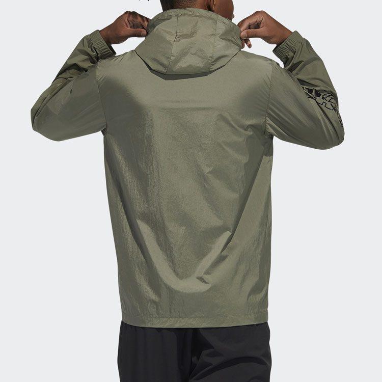 Adidas Jackets Men's Green Hooded Moderate Other HB8916