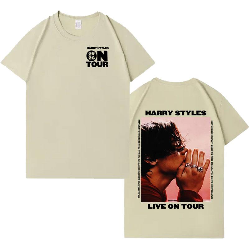 Singer Harry Styles Love Tour 2026 Tshrits Casual Cotton T Shirt Mens Womens Hip Hop Cozy Oversized Casual Short Sleeve Tshirt