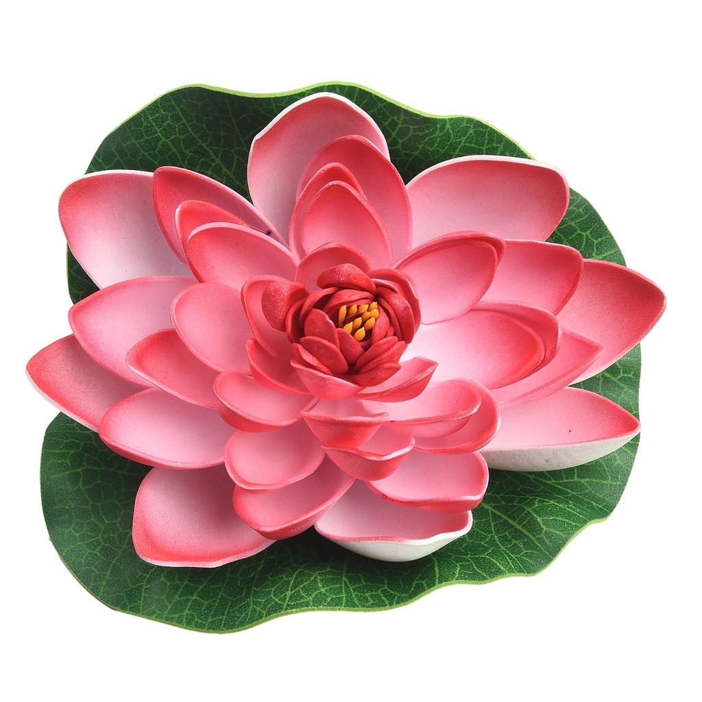 Multicolor Artificial Water Lily Floating Lotus Flower, 18cm, Environmentally Friendly Material, Perfect for Garden Pond