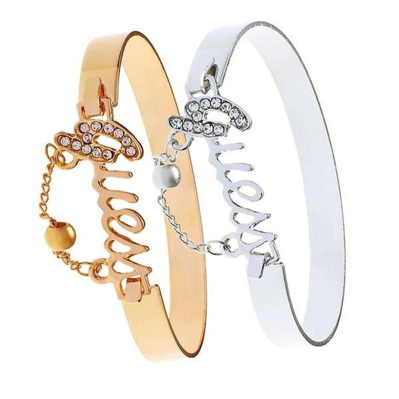 Bracelet&Bangle Europe American Style Jewelry Gift 2023 New Women's Metal Bracelet Charms Bracelets Gold Silver Color