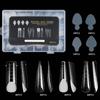 Duals Forms Acrylic Nail System UV Gel Nail Mold Full Cover Fasle Nail Tips Nail Form French Extension Tips Stickers