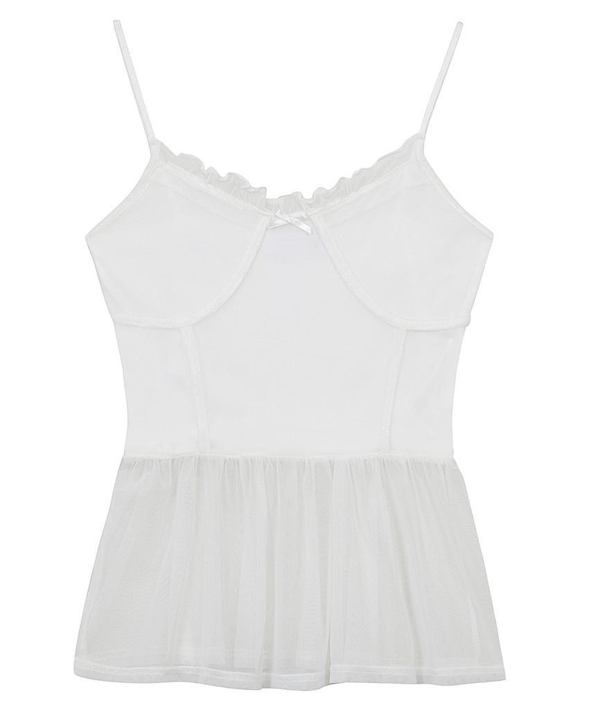 CNVS Betty Boop Mesh Frill Sleeveless_White
