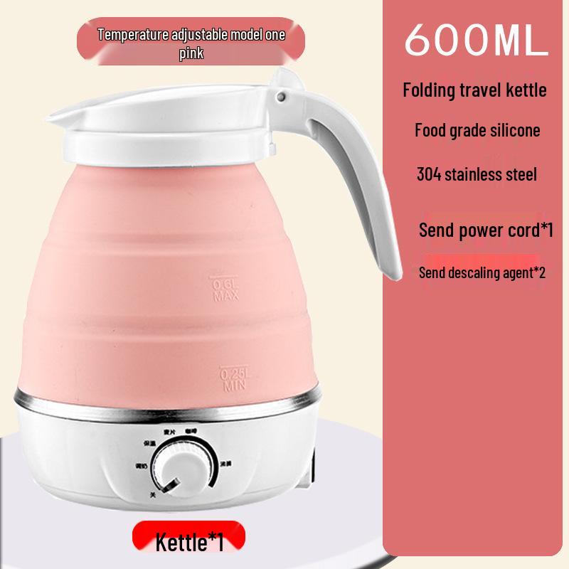 Portable Folding Silicone Electric Kettle with 304 Stainless Steel, Auto Power Off, Anti-Dry Burning - Ideal for Travel, Home, or Dorm Use