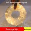 LED Solar Tube String Lights, Outdoor Waterproof Copper Wire, Soft Light Strip for Courtyard Decoration