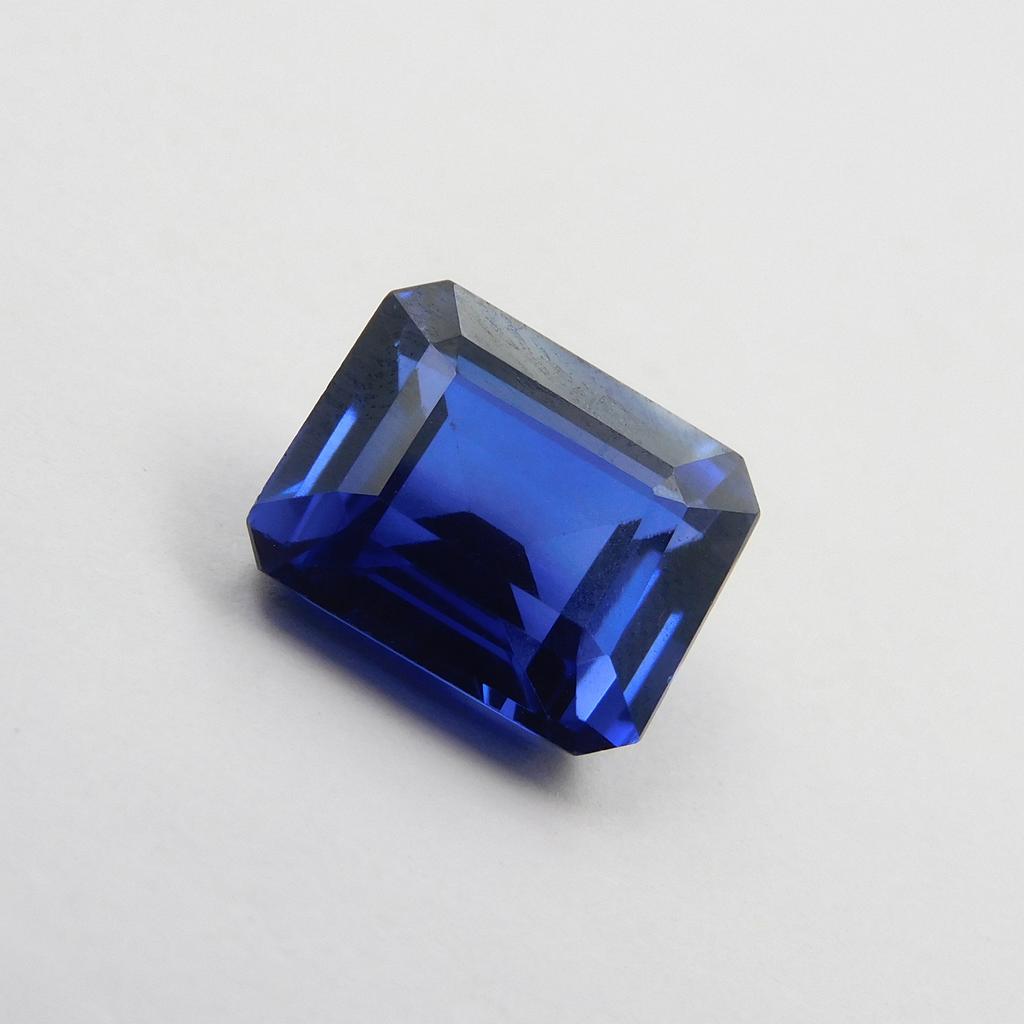 7.80 Ct Natural Blue Tanzanite CERTIFIED Emerald Cut Loose Gemstone p-1384-h