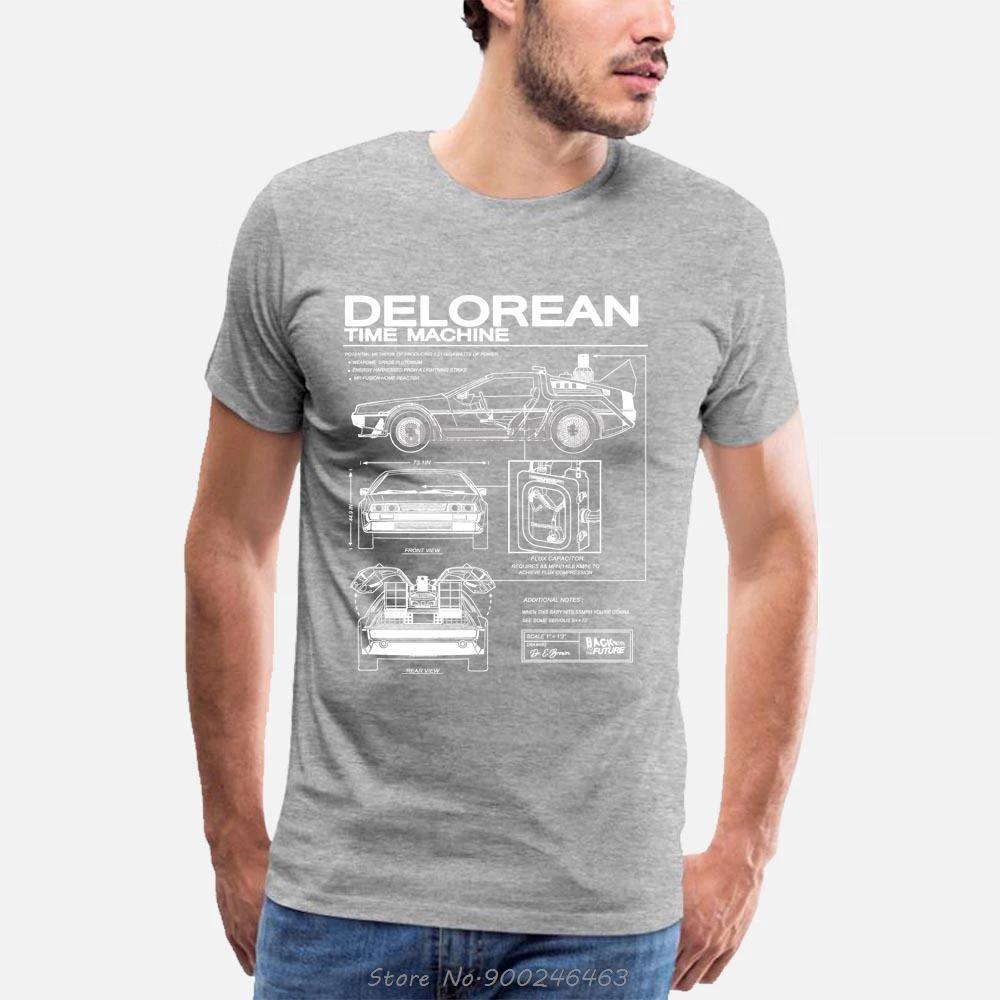 

Назад в будущее delorean Схематичная футболка Принтованная футболка Мужская Мотоциклетная Хлопковая футболка Летняя Мужская Хип-хоп футболка S