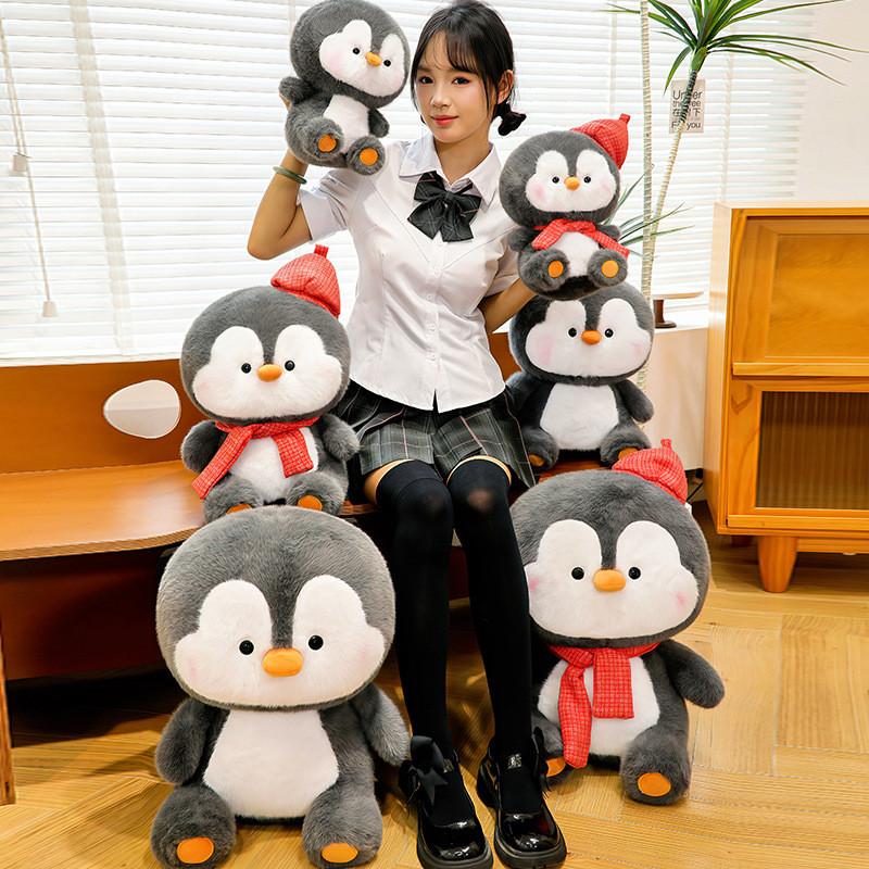 Cartoon Penguin Plushie With Long Fur For Children Playroom And Gift