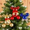 Plastic Teddy Bear Christmas Tree Pendant Cute Red Creative Pendant Christmas Home Decoration Navidad Natal Gift