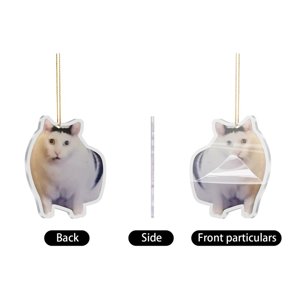 Backpack Christmas Tree Acrylic Hanging Piece 2D Flat Hanging Piece, Christmas Yen Decoration For Your Christmas Tree.