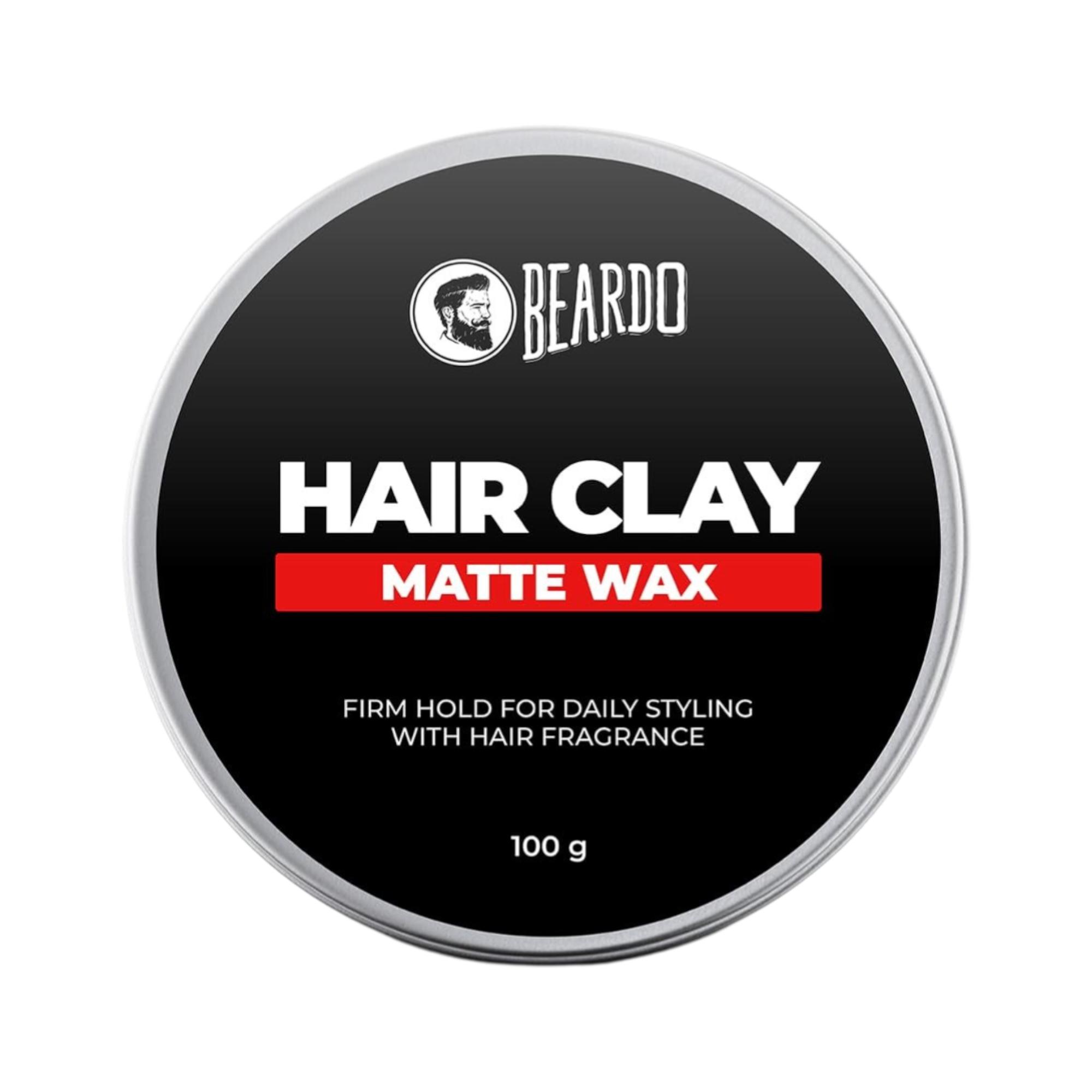

Beardo Hair Clay Wax for Men 100 gm Pack of 1 | Strong Hold Matte Finish Volumizing Styling Wax