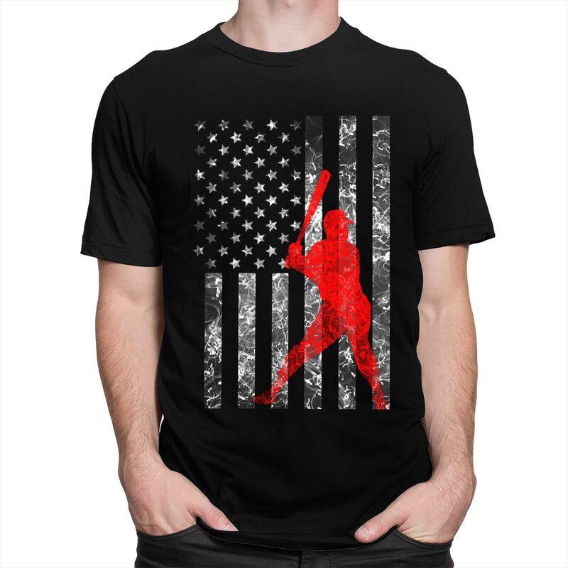 Custom American Baseball Tshirts for Men Short Sleeves Casual T Shirt Tshirts Loose Fit Pure Cotton Tees Gift Idea