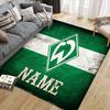Custom Name Werder Bremen Flannel Pattern Square Carpet,Area Rug,Carpet Rug for Living Room Bedroom Sofa Playroom Decor,Non-slip Floor Mat