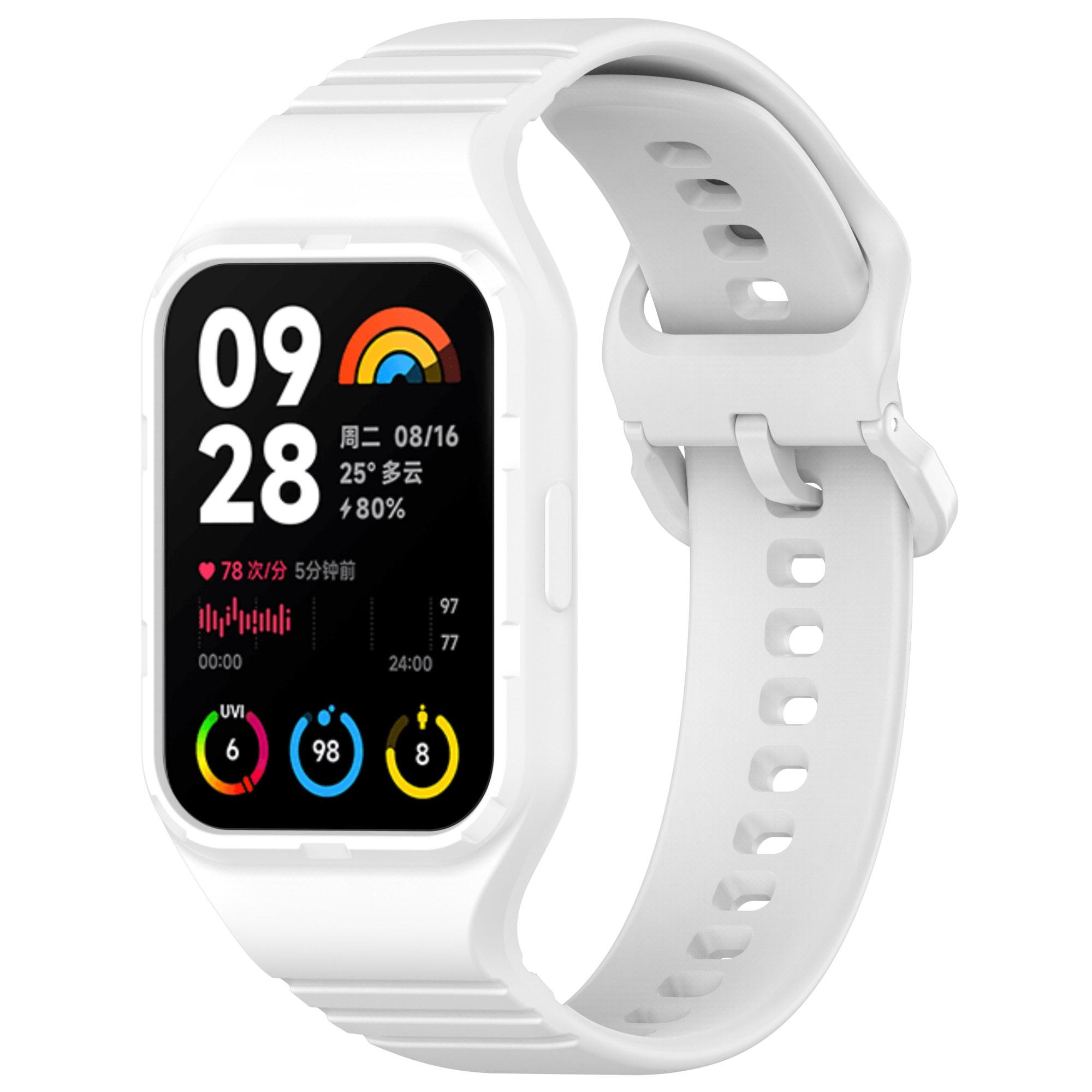 

For Xiaomi Smart Band 8 Pro Easily Adjustable Watch Strap Flexible Silicone Wrist Band White