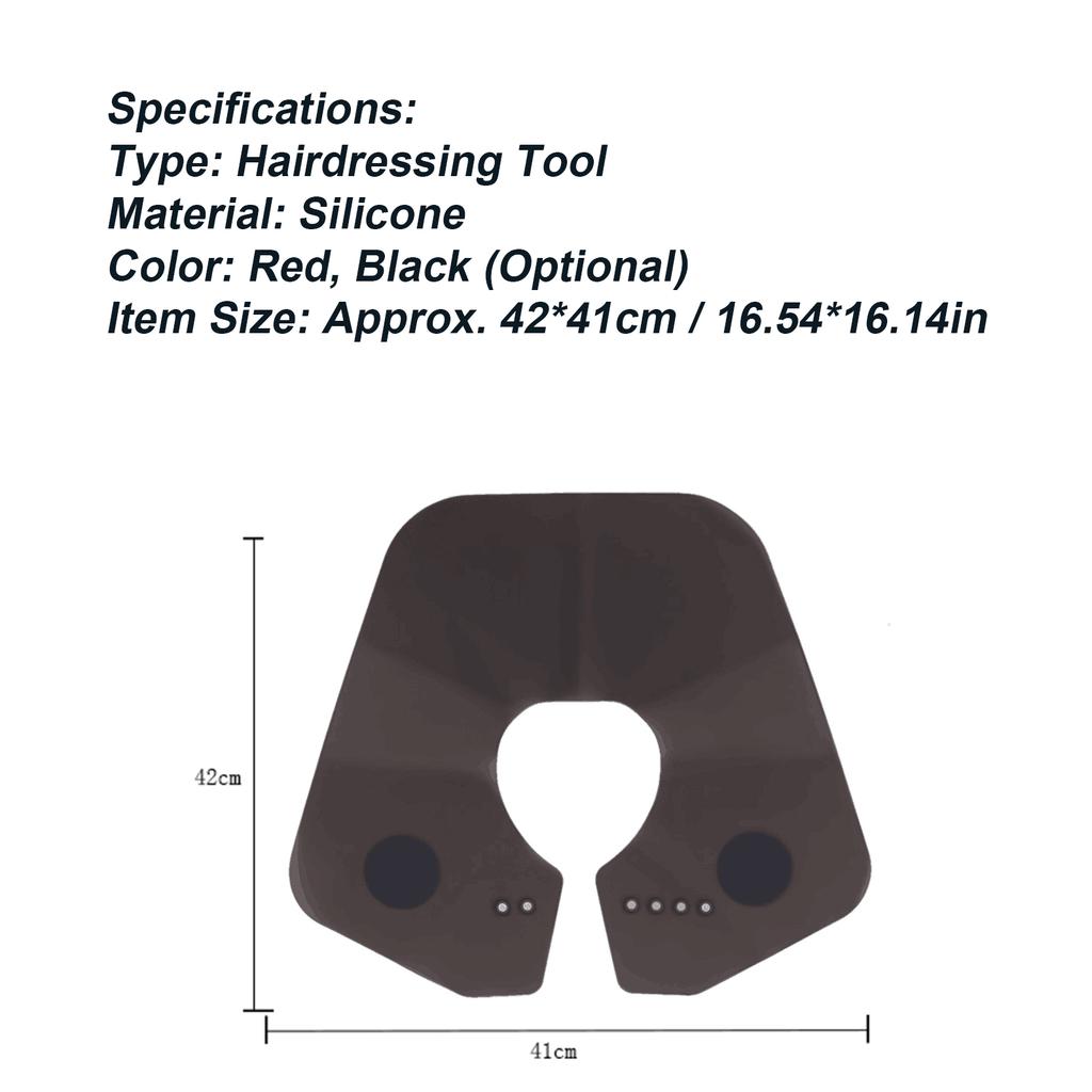Silikonowy kołnierz na szyję regulowany fartuch do strzyżenia włosów Farba do włosów Obroża fryzjerska do salonu fryzjerskiego