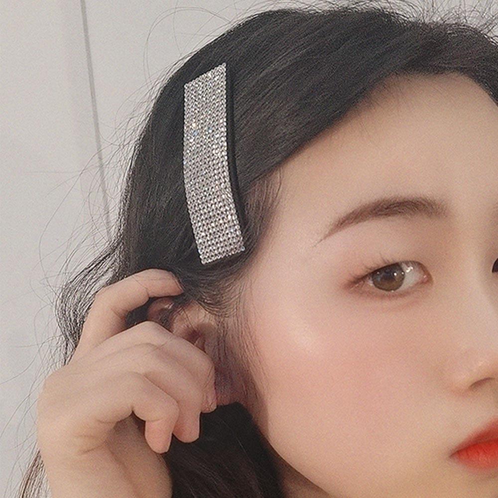 Rectangle Barrettes Rhinestone For Girls Hair Pins Crystal Women Hair Clips Korean Style Barrettes