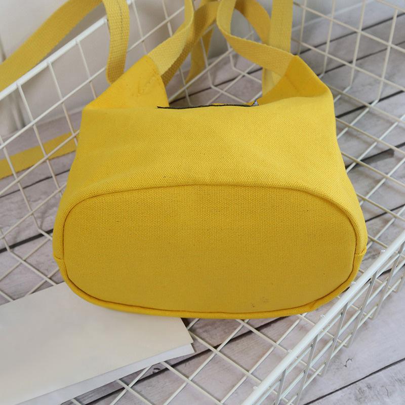 Women's Bag Canvas Bag Crossbody Bag Lady Shoulder Bag All-match Solid Color Small Bags