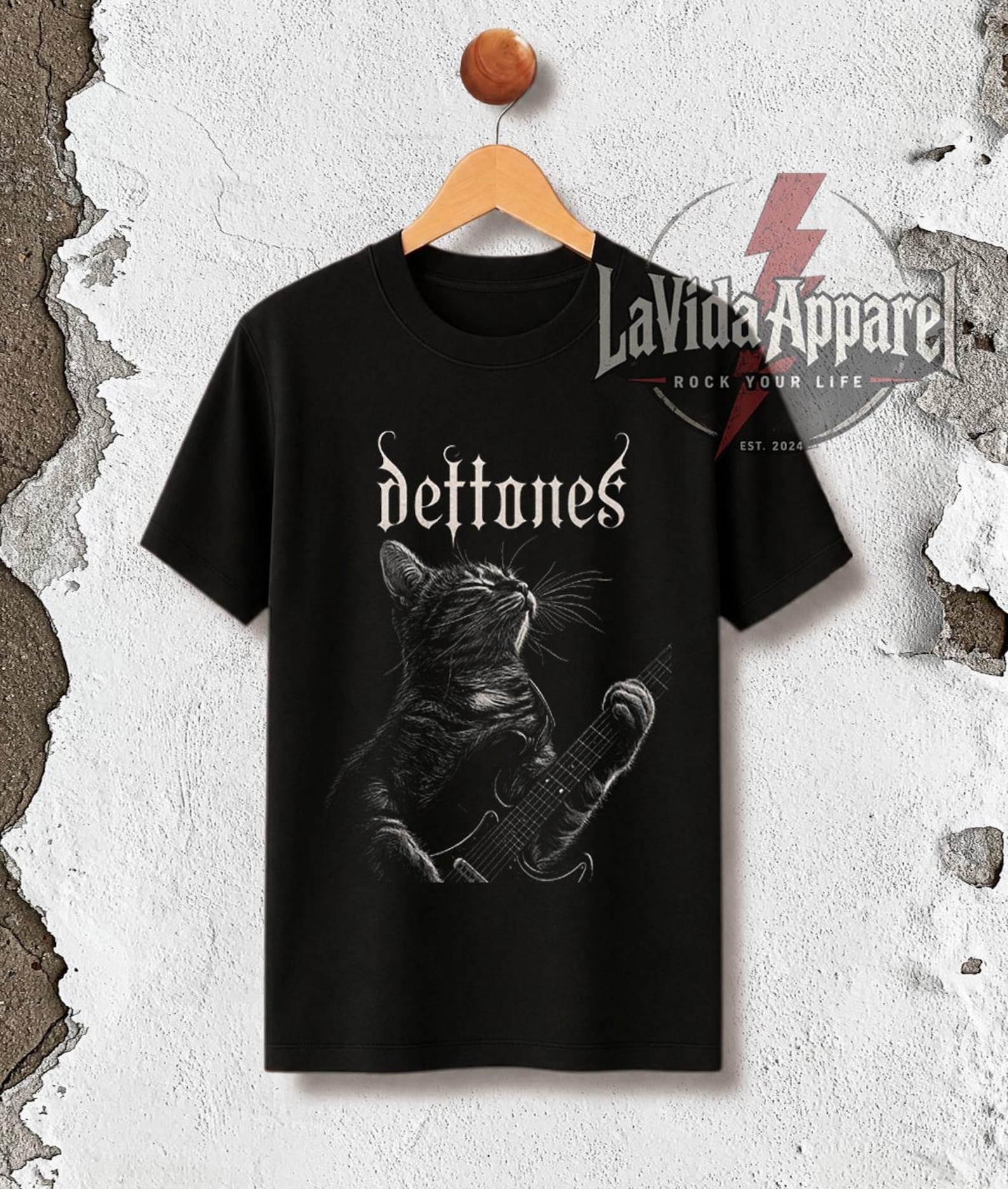 Deftones CaT-Shirt, Vintage 90s Band Tee, Dark Y2k Graphic T-Shirt, Alt Metal Wear M