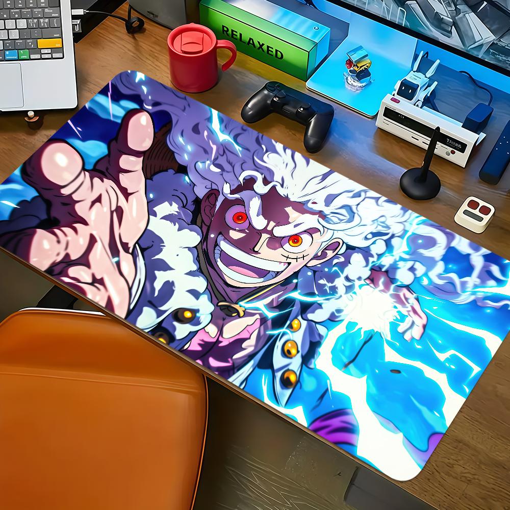 Anime l-Luffy g-Gear 5 o-One p-Piece Mouse Pad Non-slip Lockedge Thickened Desktop MousePad Large Comfort Gaming Student
