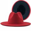 European and American woolen top hat new outer yellow inner sapphire blue hat ethnic style jazz hat cashmere felt hat