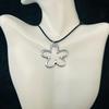 Popular Ancient Silver Alloy DIY Accessories Hollow Flower Pendants DIY Handmade Bracelet Necklace Earrings Materials