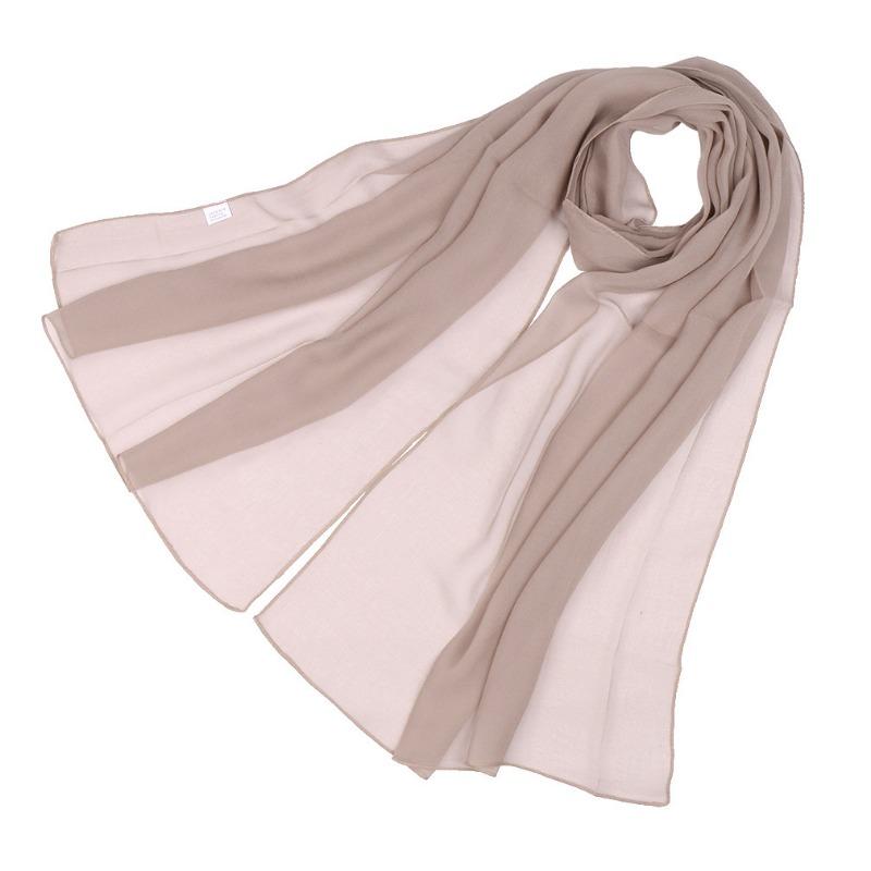 Spring and summer solid color yarn vertical soft georgette long chiffon scarf female body performance silk scarf